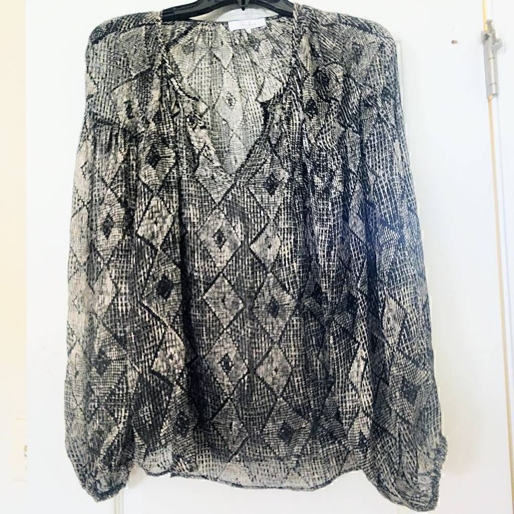 Parker burnt velvet diamonds blouse M